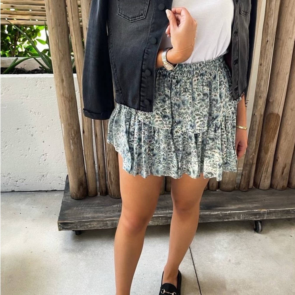 LOVESHACKFANCY ruffle mini SKIRT